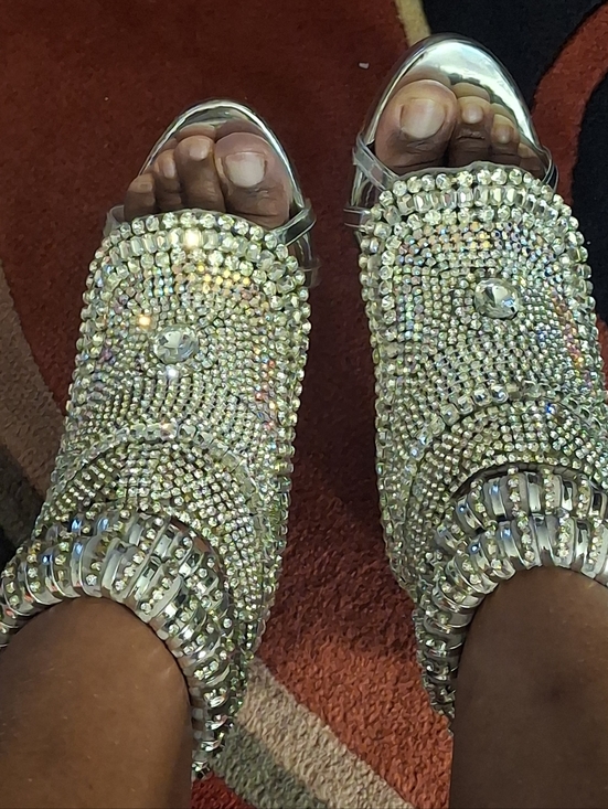 Azalea Wang Shoes - Azalea Wang Push Your Luck Stiletto Sandal In Silver (Runs Big)